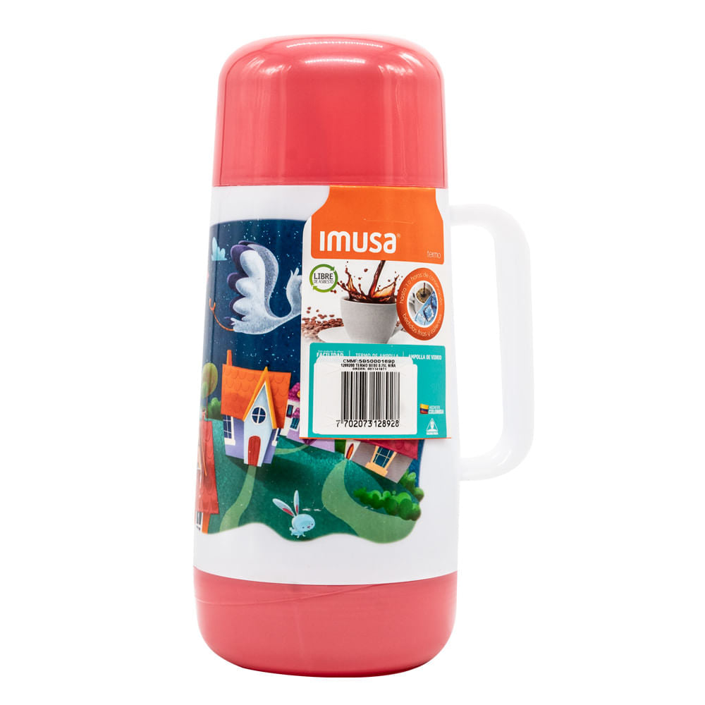 Termo Decorado Imusa Ampolla de Vidrio de 0.75 L - Surtido