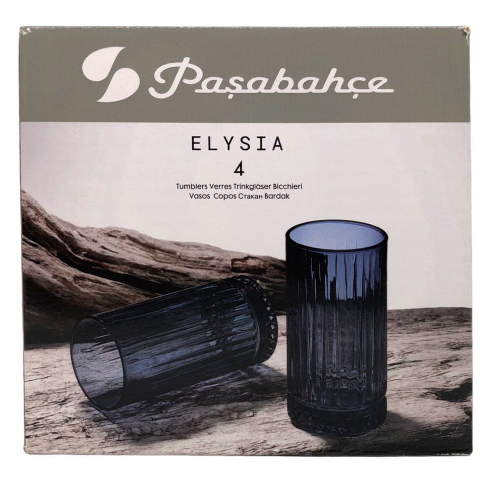 Vasos Pasabahce Elysia de Vidrio 4 Piezas