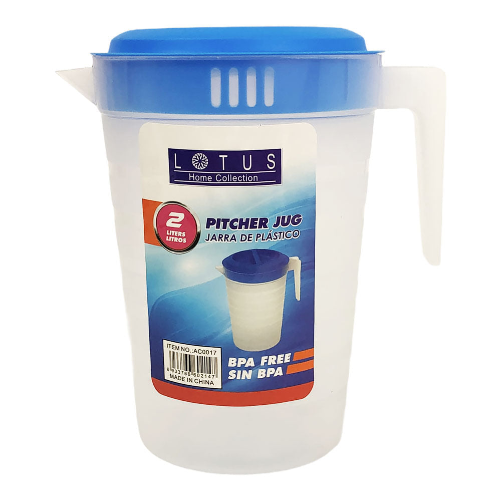 Jarra Plastica Lotus Con Tapa 2 lt - Surtido