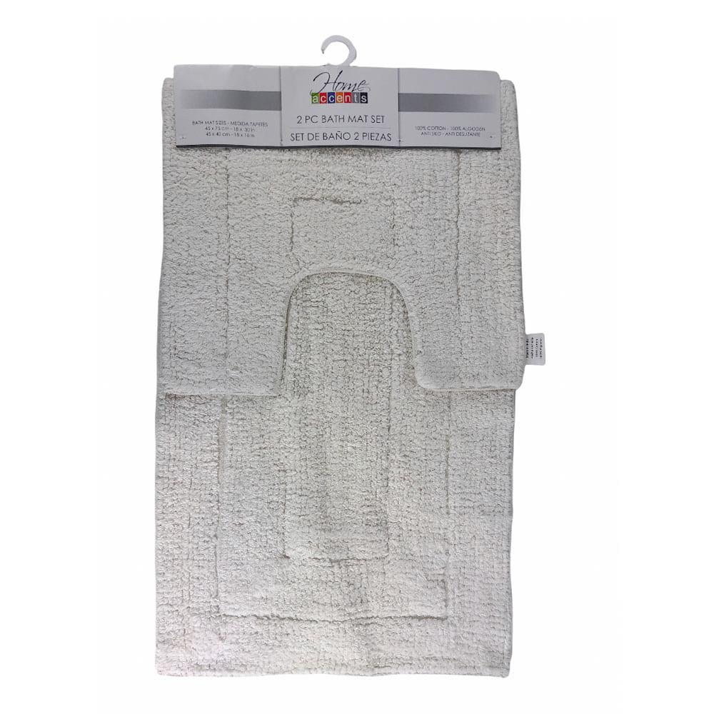Alfombra de Baño Home Accents Set de 2 Piezas - Blanco