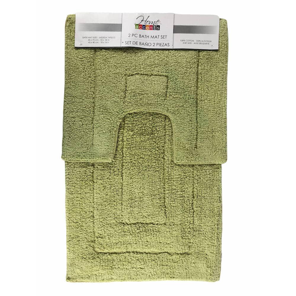 Alfombra de Baño Home Accents Set de 2 Piezas - Verde Claro