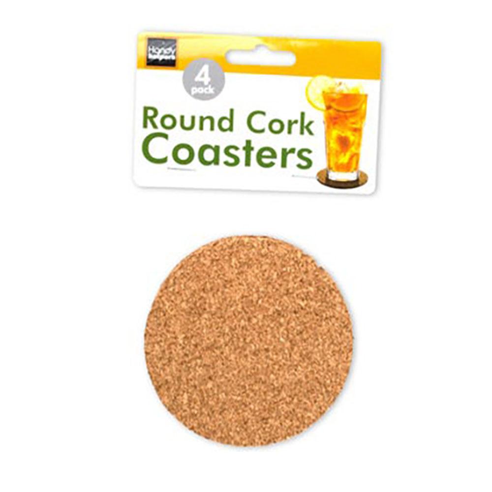 Porta Vasos Kole de Madera Redondo Set de 4 Piezas