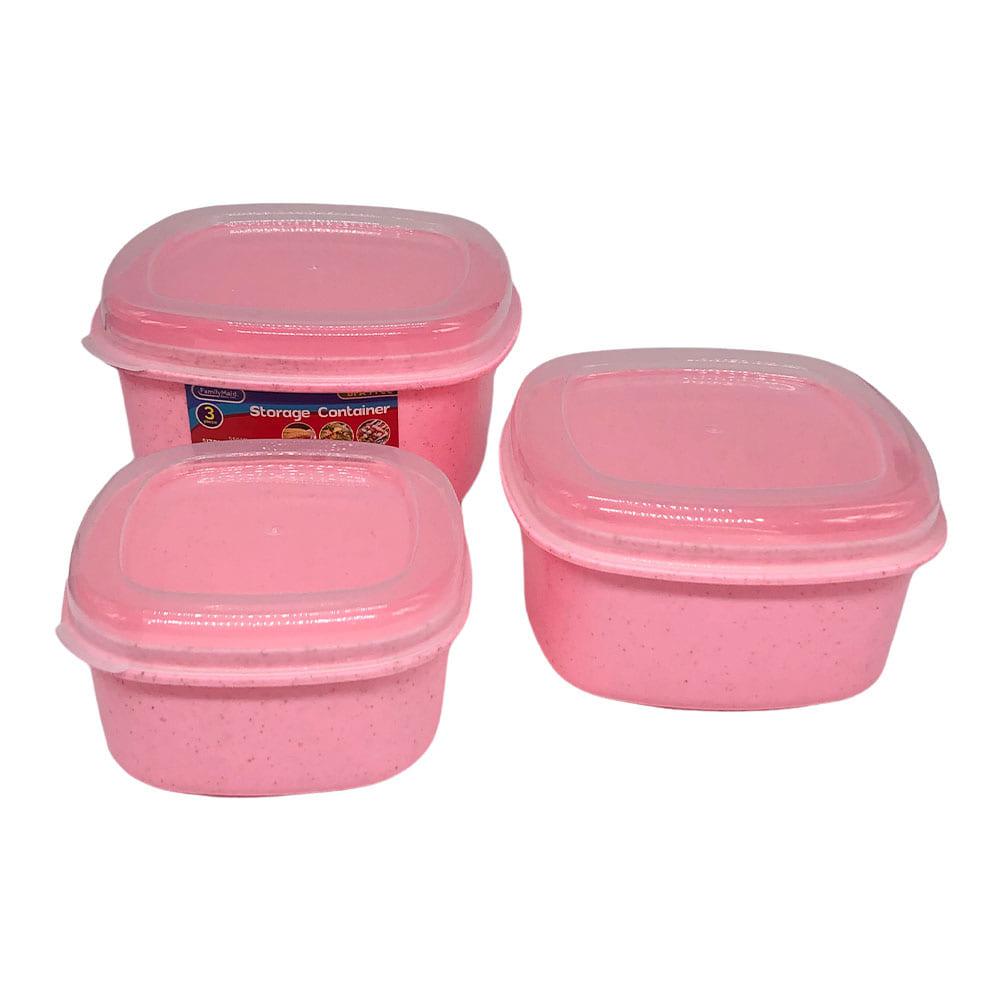 Envases Plástico Family Maid Cuadrado 3 Piezas - Surtido
