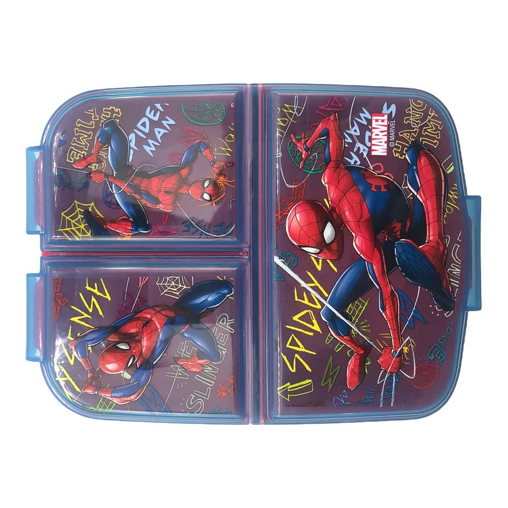 Envase de Spiderman Plástico Con División