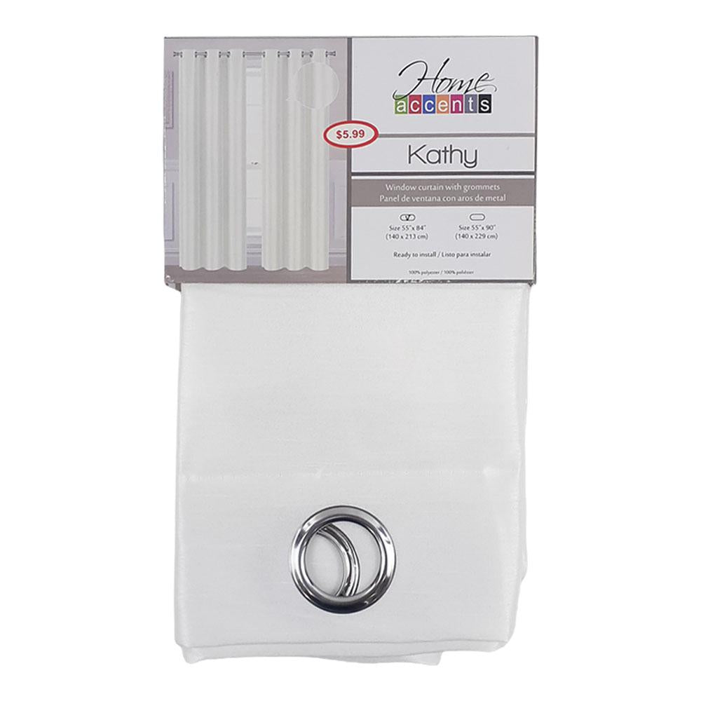 Cortina Home Accents Kathy Con Aros 55" x 84" - Blanco