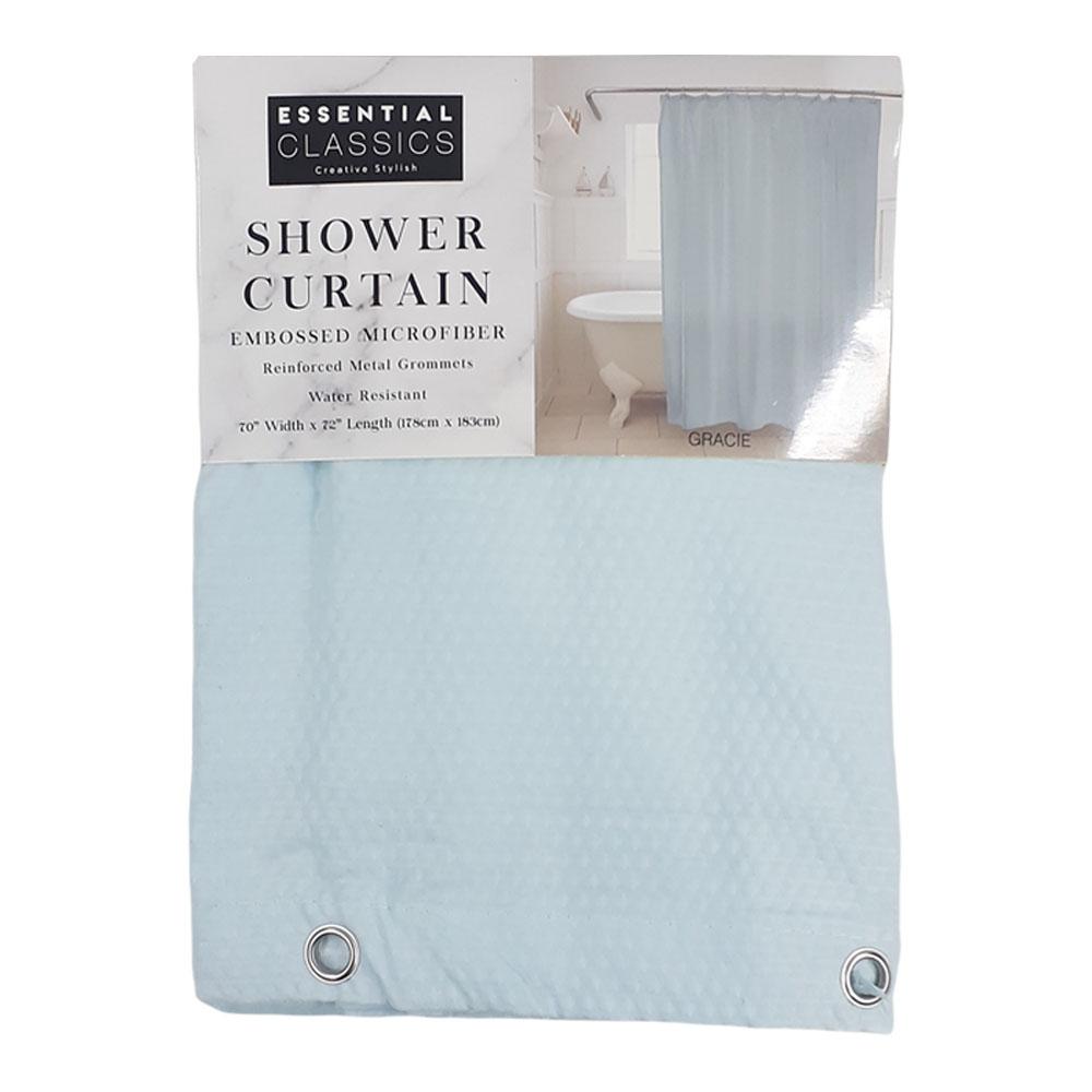 Cortina de Baño Estex Gracie 70" x 72" - Aguamarina Claro