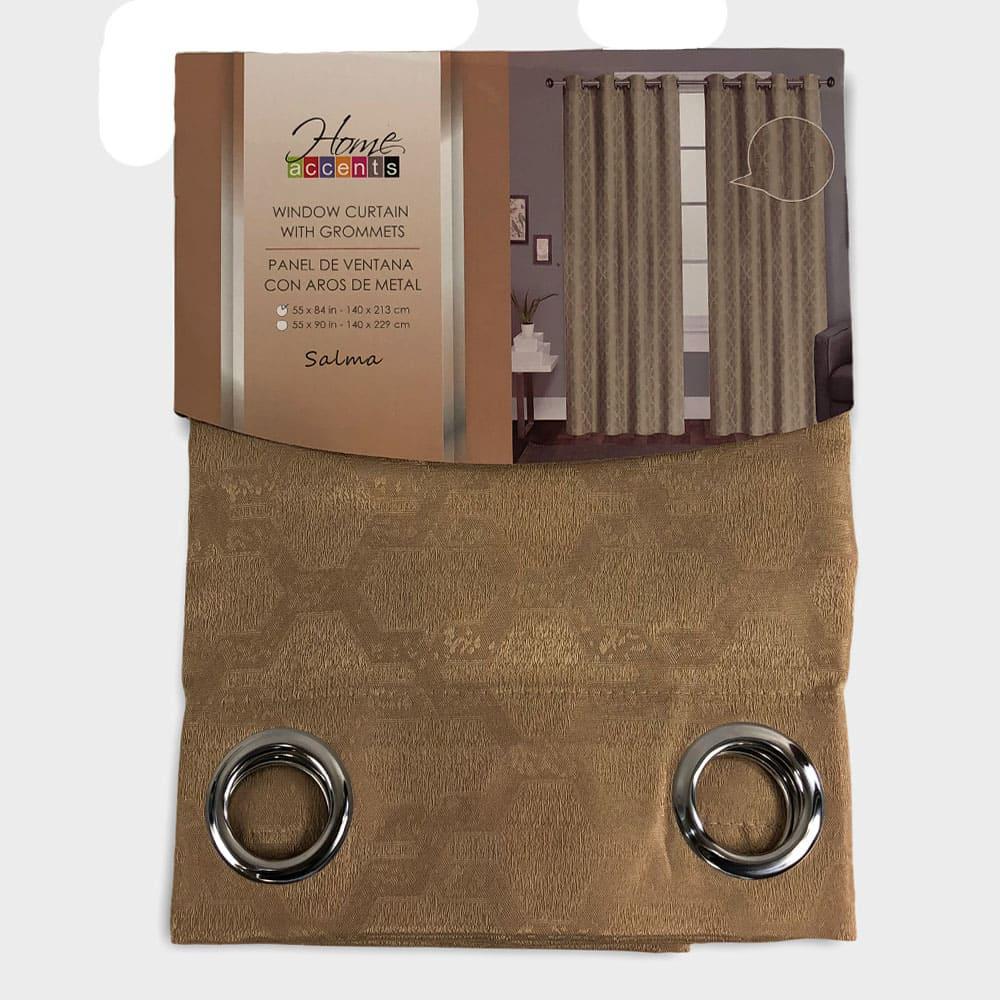 Cortina Home Accents Salma Con Aros de 54" x 84" - Dorado