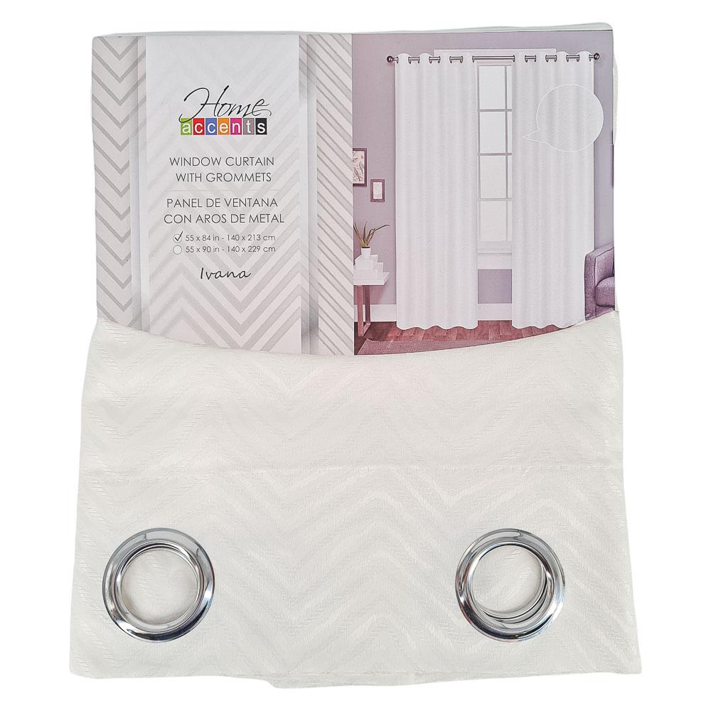 Cortina Home Accents Ivana Con Aros 55" x 84" - Blanco