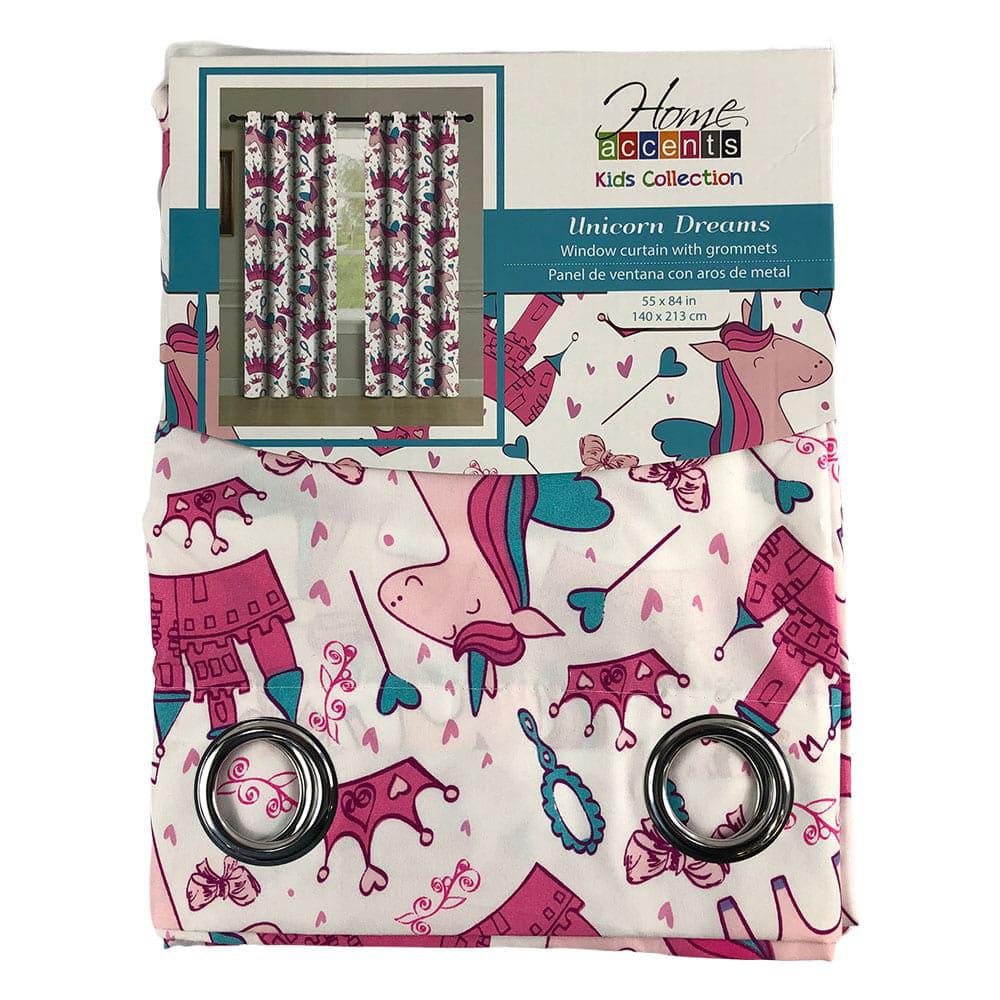 Cortina Home Accents Unicorn Dreams 55" x 84" Con Aros