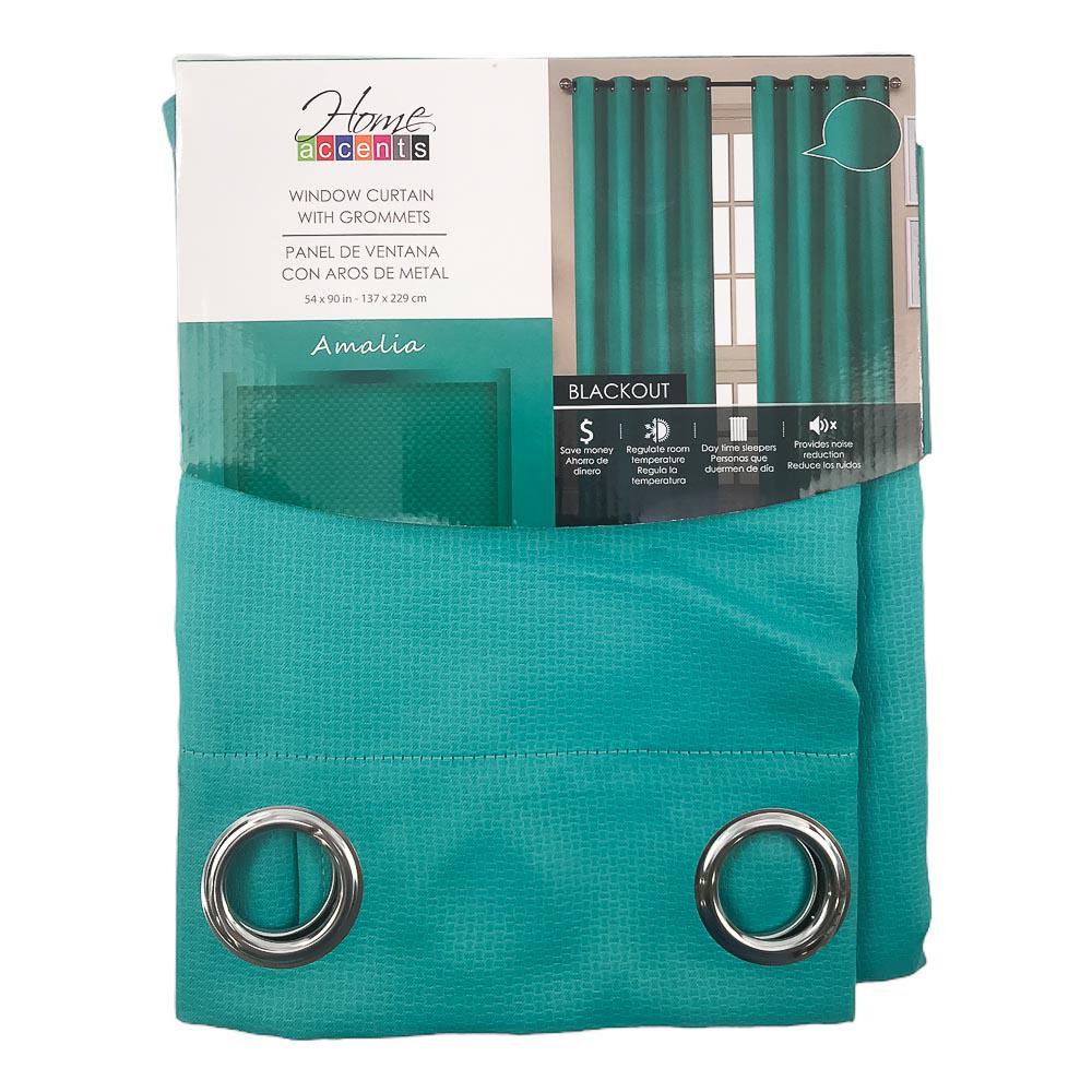 Cortina Home Accents Amalia Blackout 54" x 90" - Aguamarina