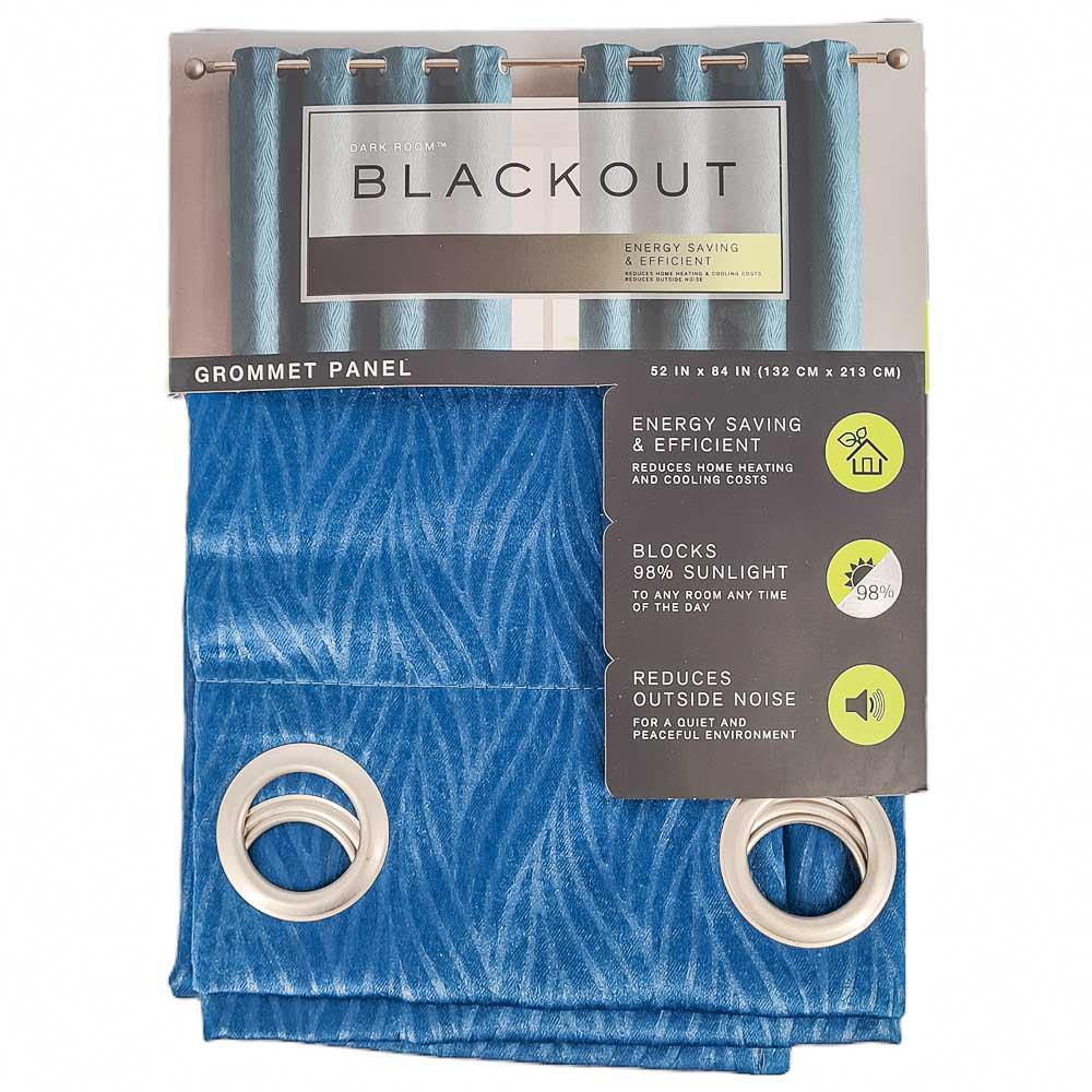 Cortina Victoria Classic Blackout Con Aros 52" x 84" - Aguamarina