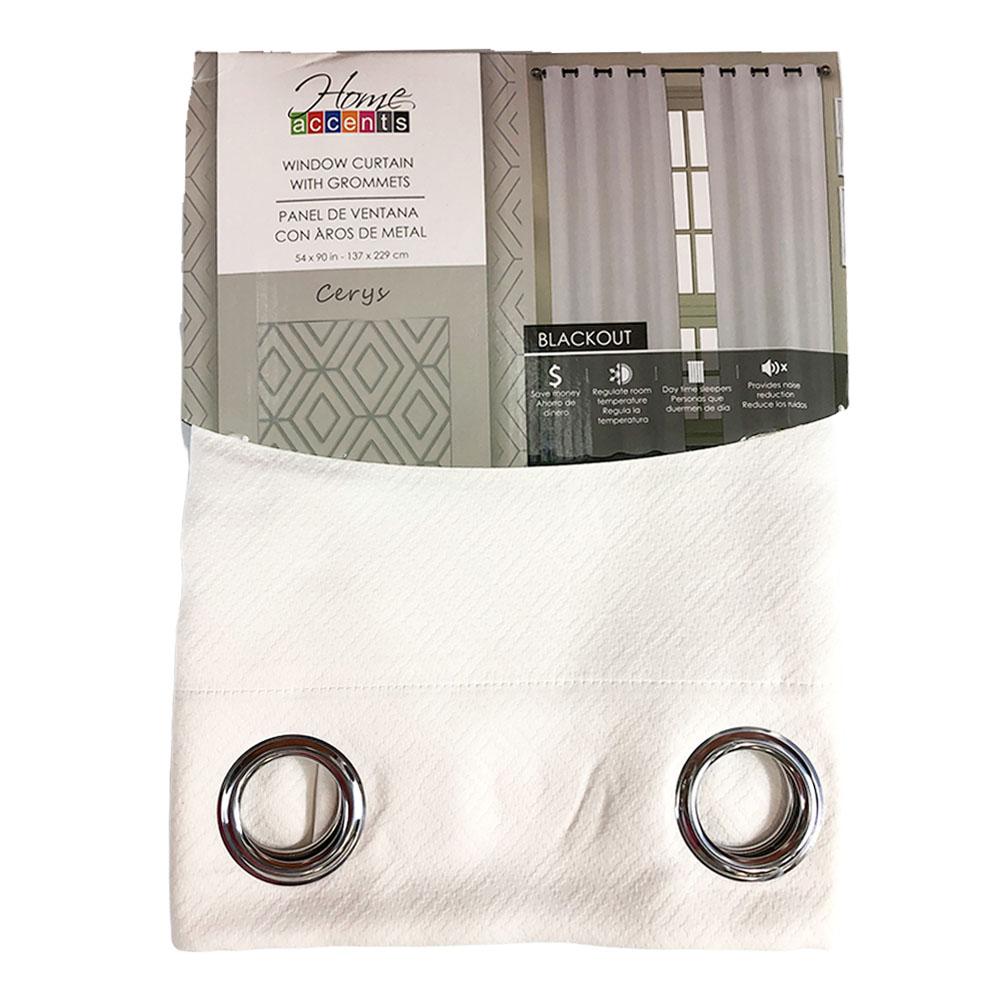 Cortina Home Accents Cerys Blackout de 54'' x 90'' - Blanco