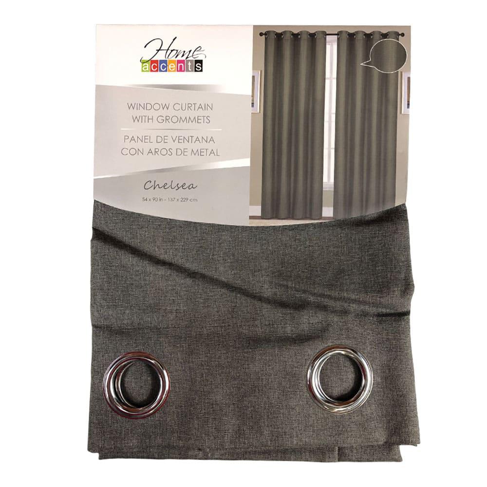 Cortina Home Accents Chelsea de 54" x 90" - Gris Oscuro