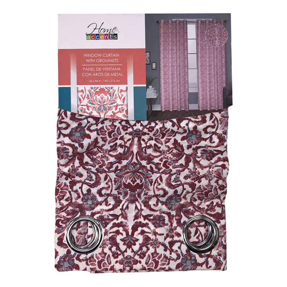 Cortina Home Accents Estampada Con Aros 55" x 84"