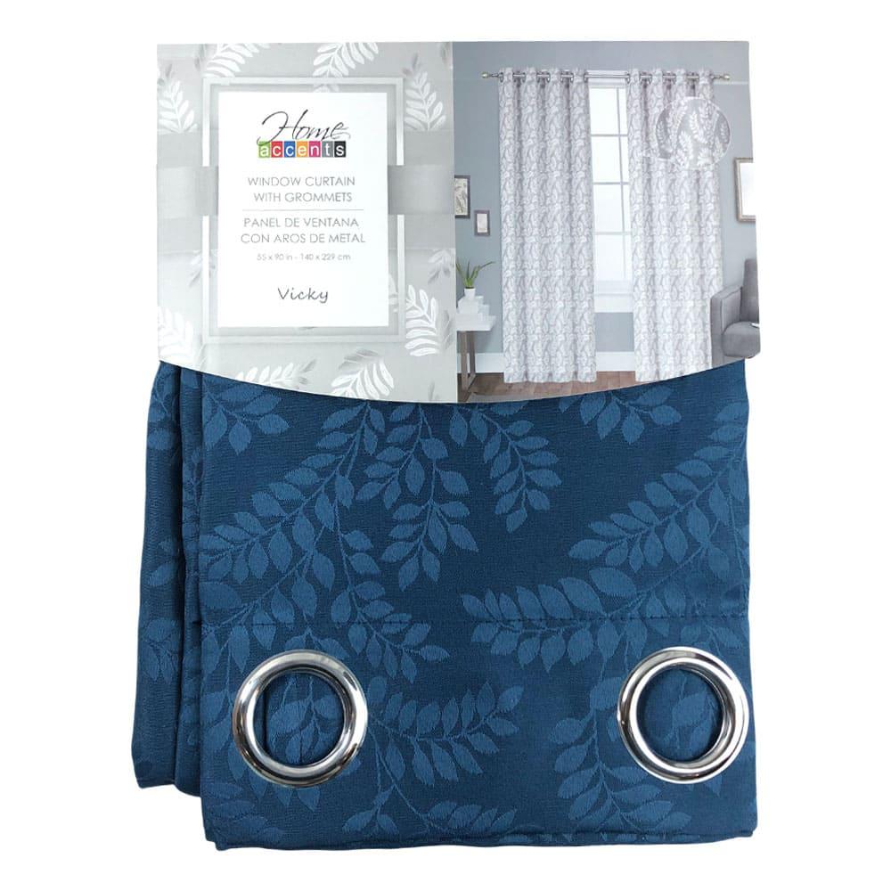 Cortina Home Accents Vicky Blackout 54" x 90" - Azul Marino