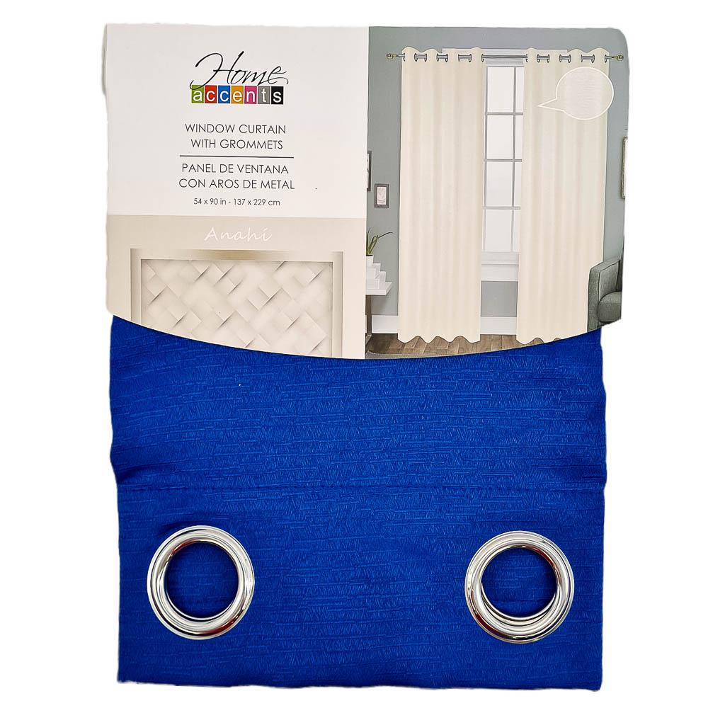Cortina Home Accents Con Aros 54" x 90" - Azul