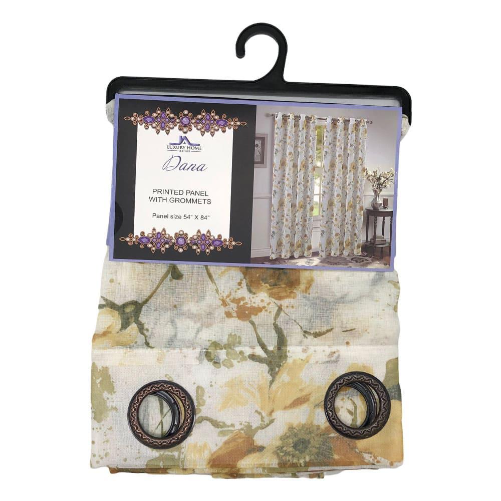 Cortina Luxury Dana Con Aros de 54" x 84" - Mostaza