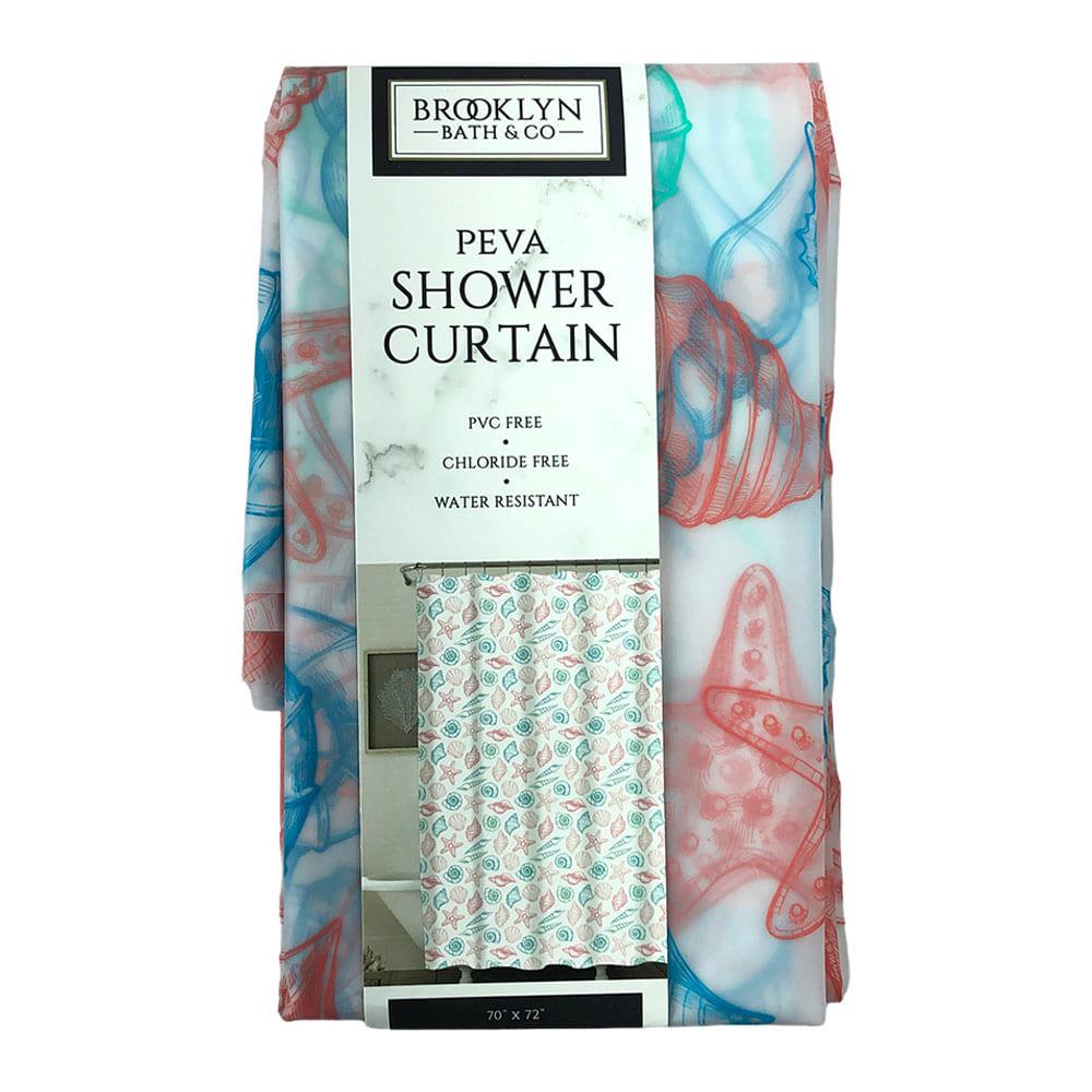 Cortina de Baño Home Expressions Sea Life Plástica de 70" x 72"