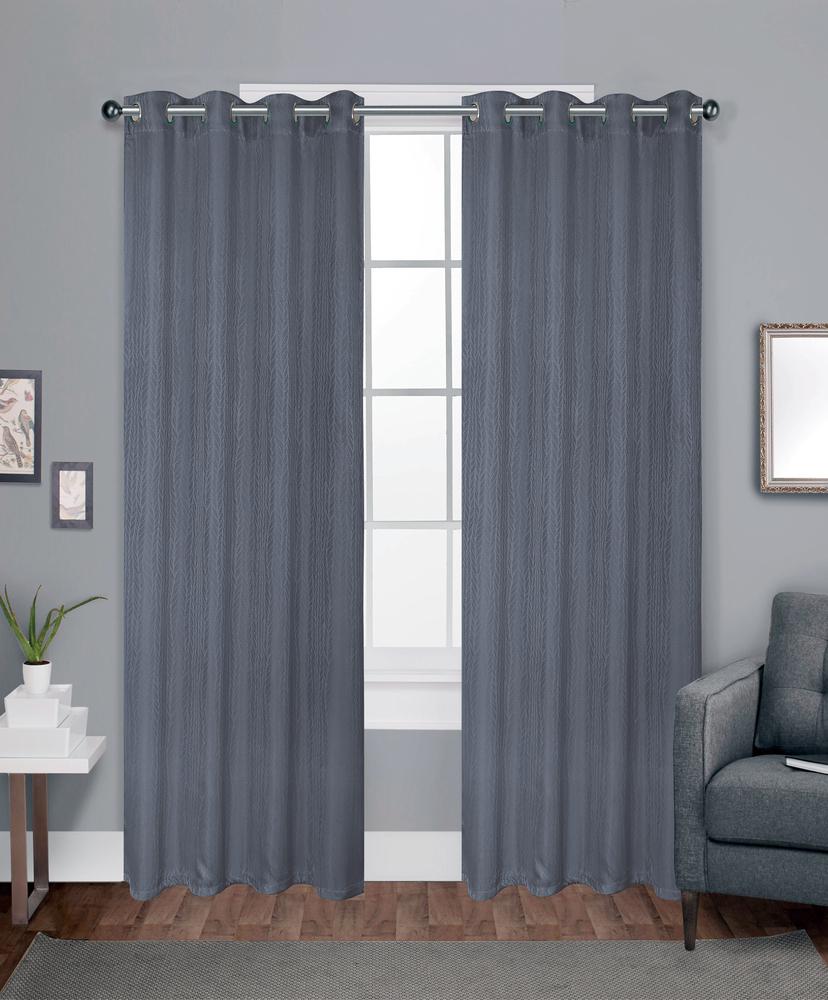 Cortina Analy Home Accents Con Aros 54" x 84" - Gris Oscuro
