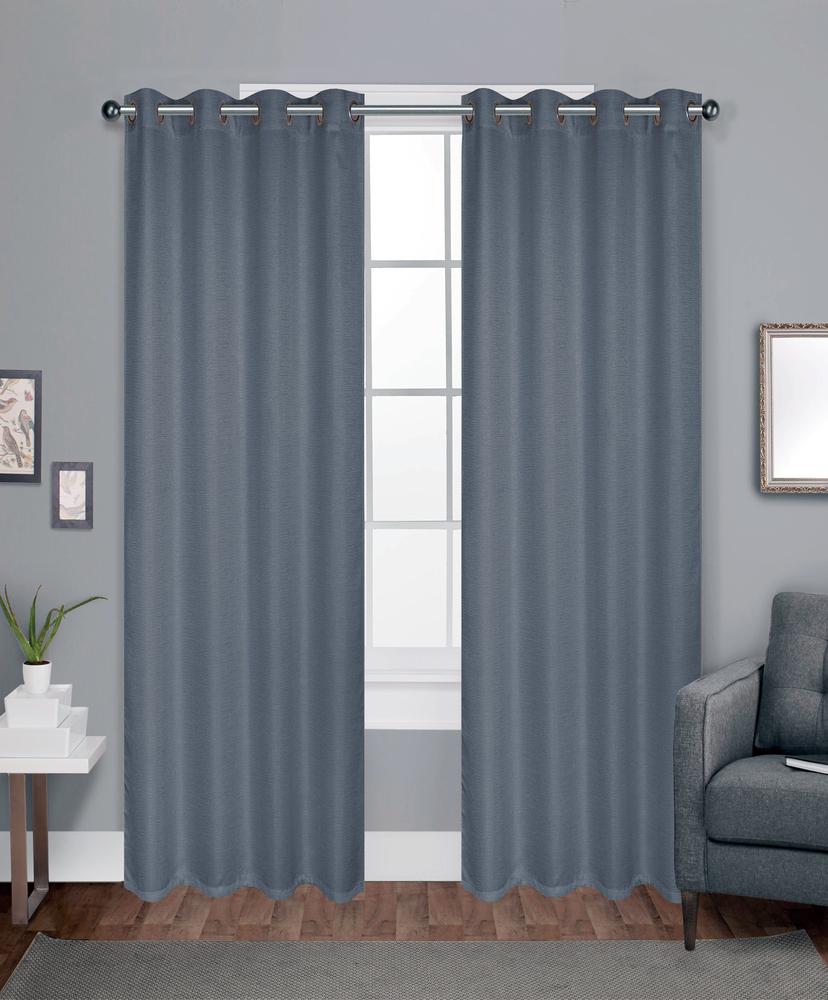Cortina Jimena Home Accents Con Aros 54" x 84" - Gris Oscuro