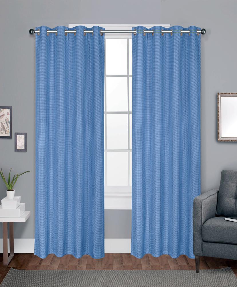 Cortina Aileen Home Accents Con Aros 54" x 84" - Azul