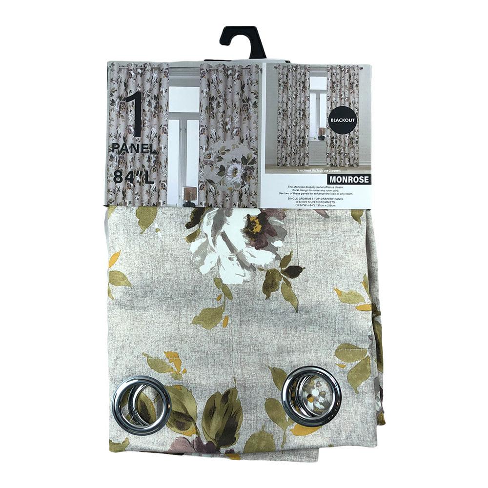 Cortina Blackout Popular Home Monrose Con Aros 54" x 84" - Gris Claro