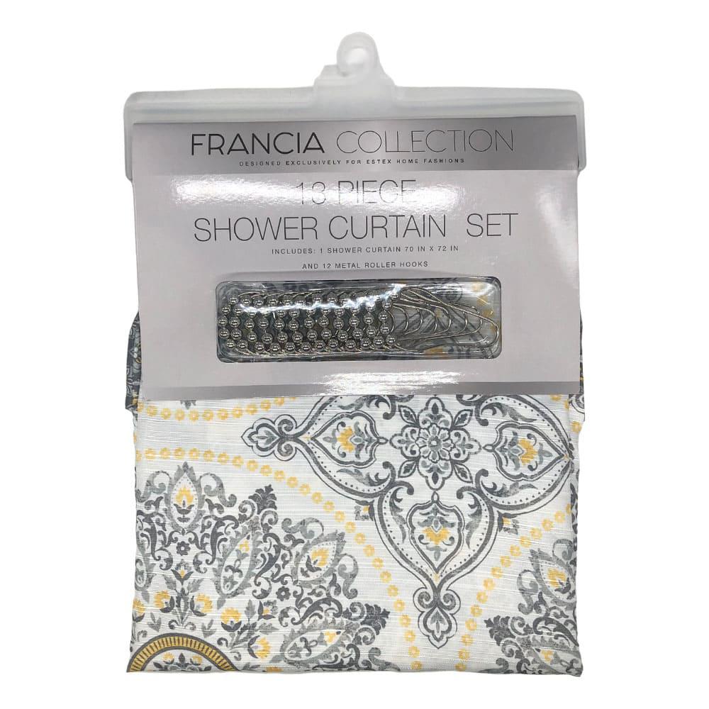Cortina Para Baño Estex Francia 13 Piezas 70" x 72"