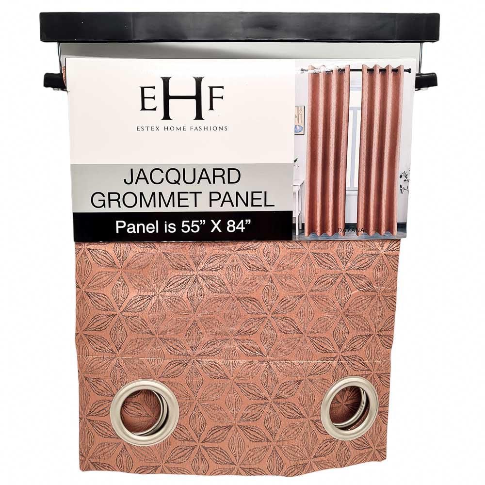 Cortina Estex Dayana Con Aros 55" x 84" - Chocolate Claro