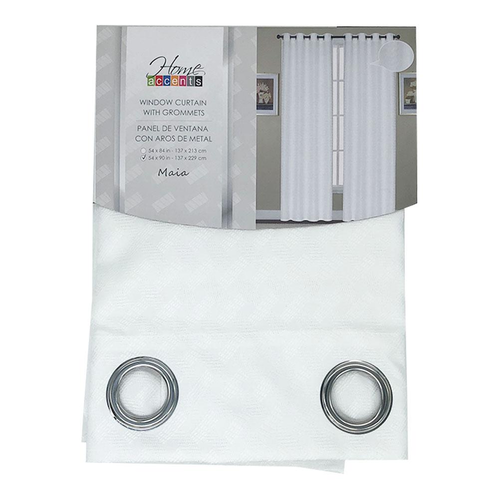 Cortina Home Accents Maia Con Aros 54" x 90" - Blanco