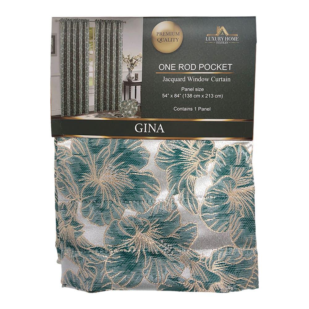 Cortina Gina Luxury Con Rod Pocket 54" x 84" - Verde Menta