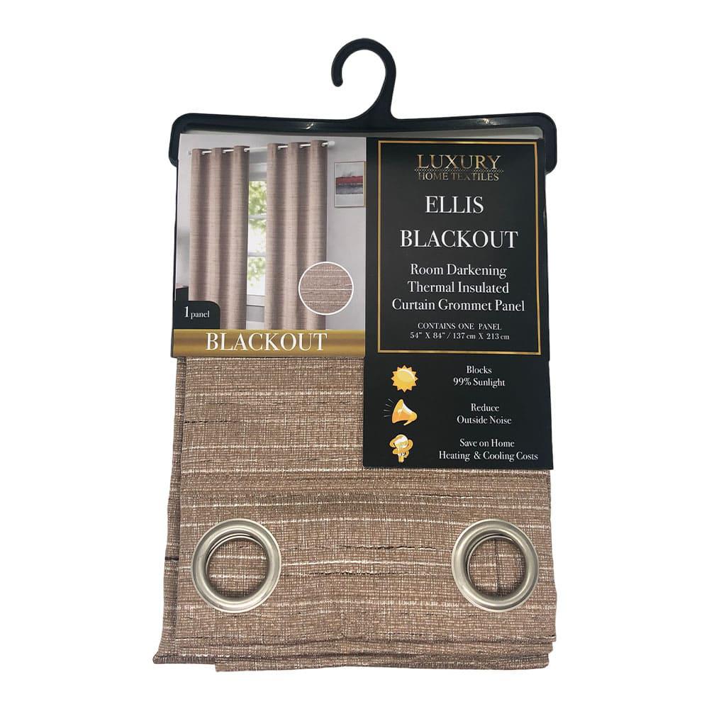 Cortina Ellis Luxury Blackout Con Aros 54" x 84" - Camel