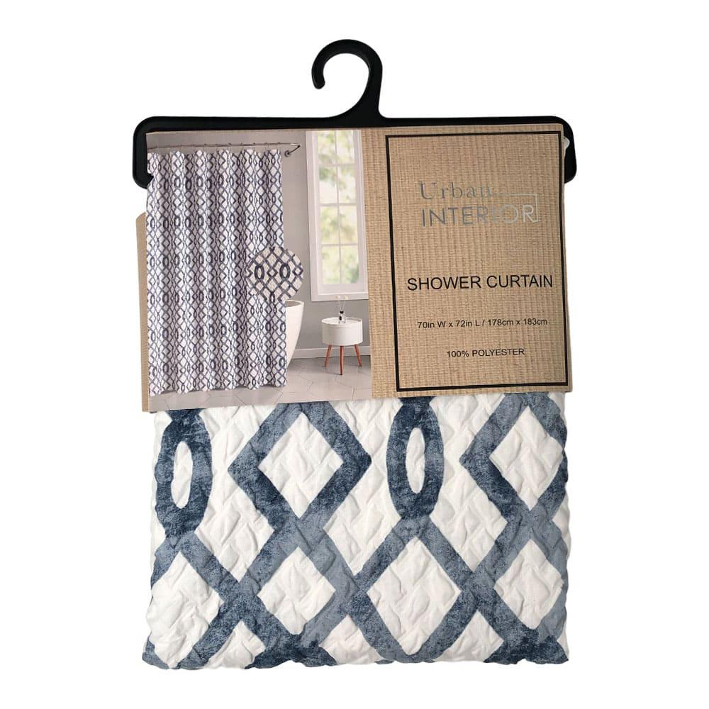 Cortina Para Baño Popular Bath Crosetta de Tela 70" x 72"