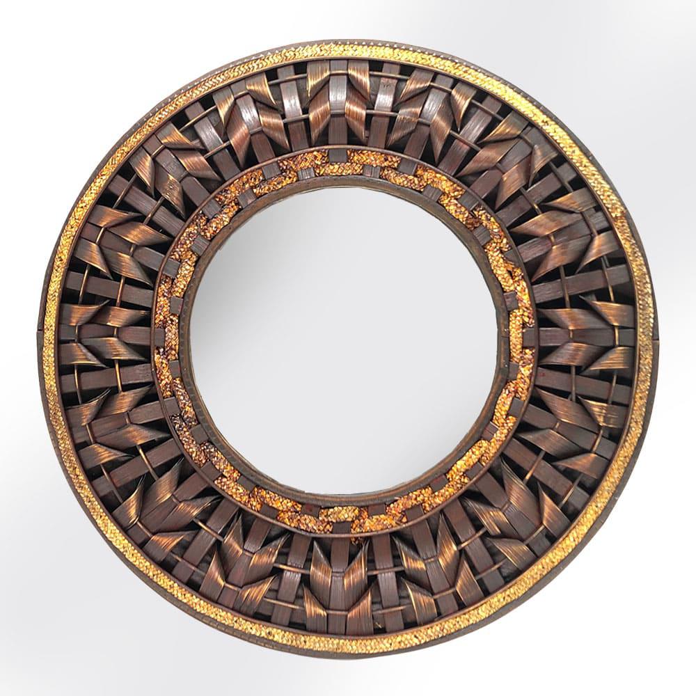 Espejo Decorativo Home Elegance Redondo de Mimbre