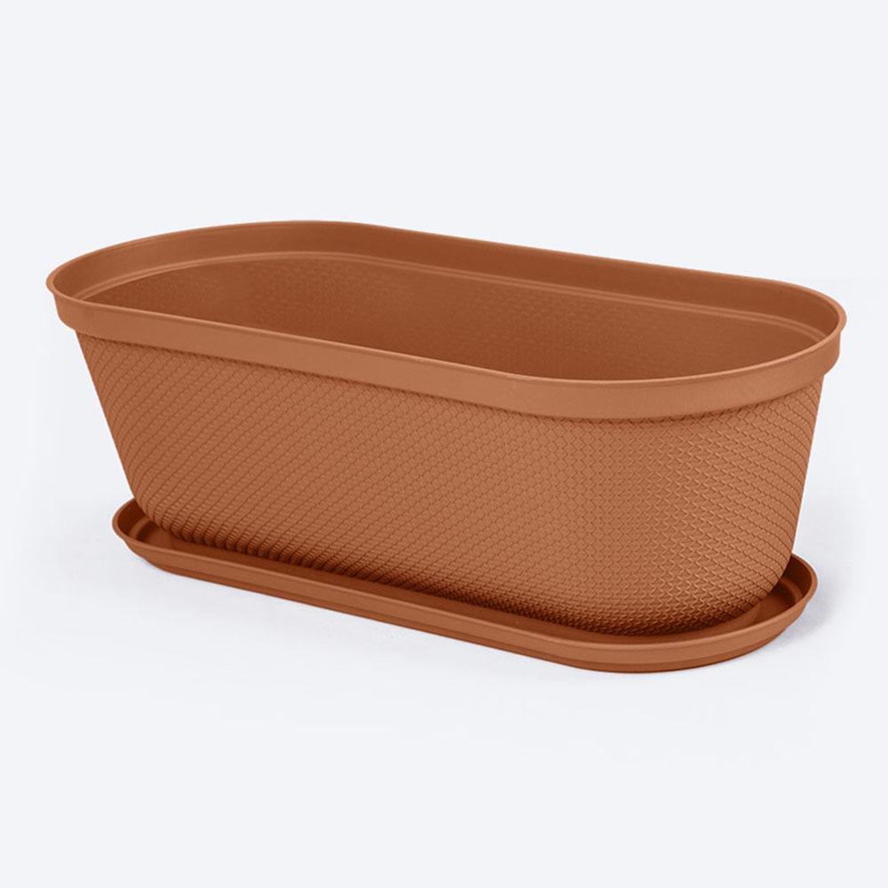 Macetero Ovalado Rimax Rafia de 60 cm