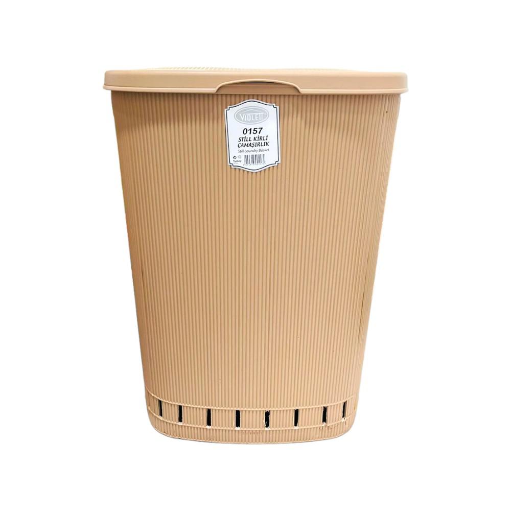 Canasta Con Tapa Para Ropa Violet House 65Lt