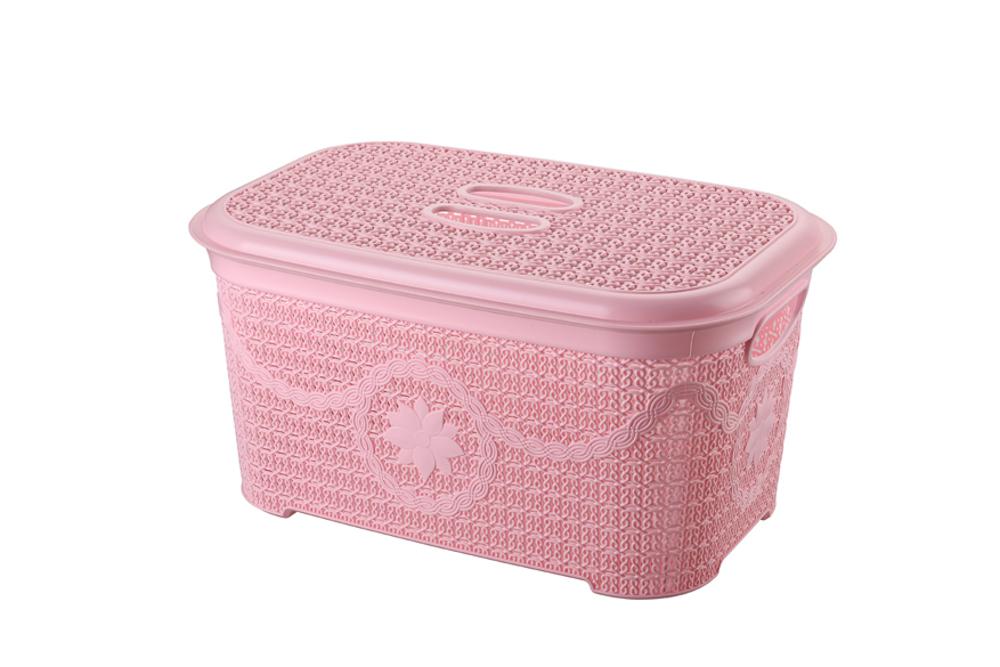 Canasta Plástica Asude Plastik Con Tapa