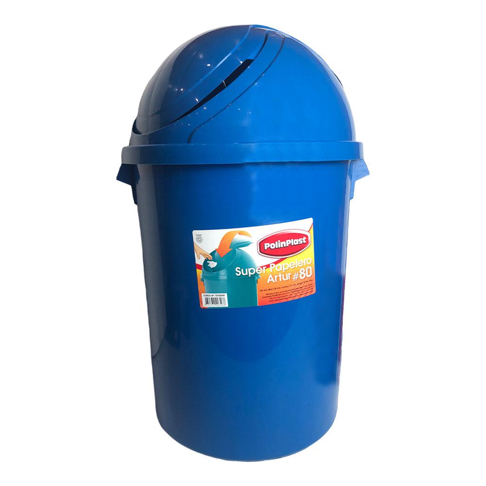Basurero Plástico Polinplast Artur #80 - Surtido