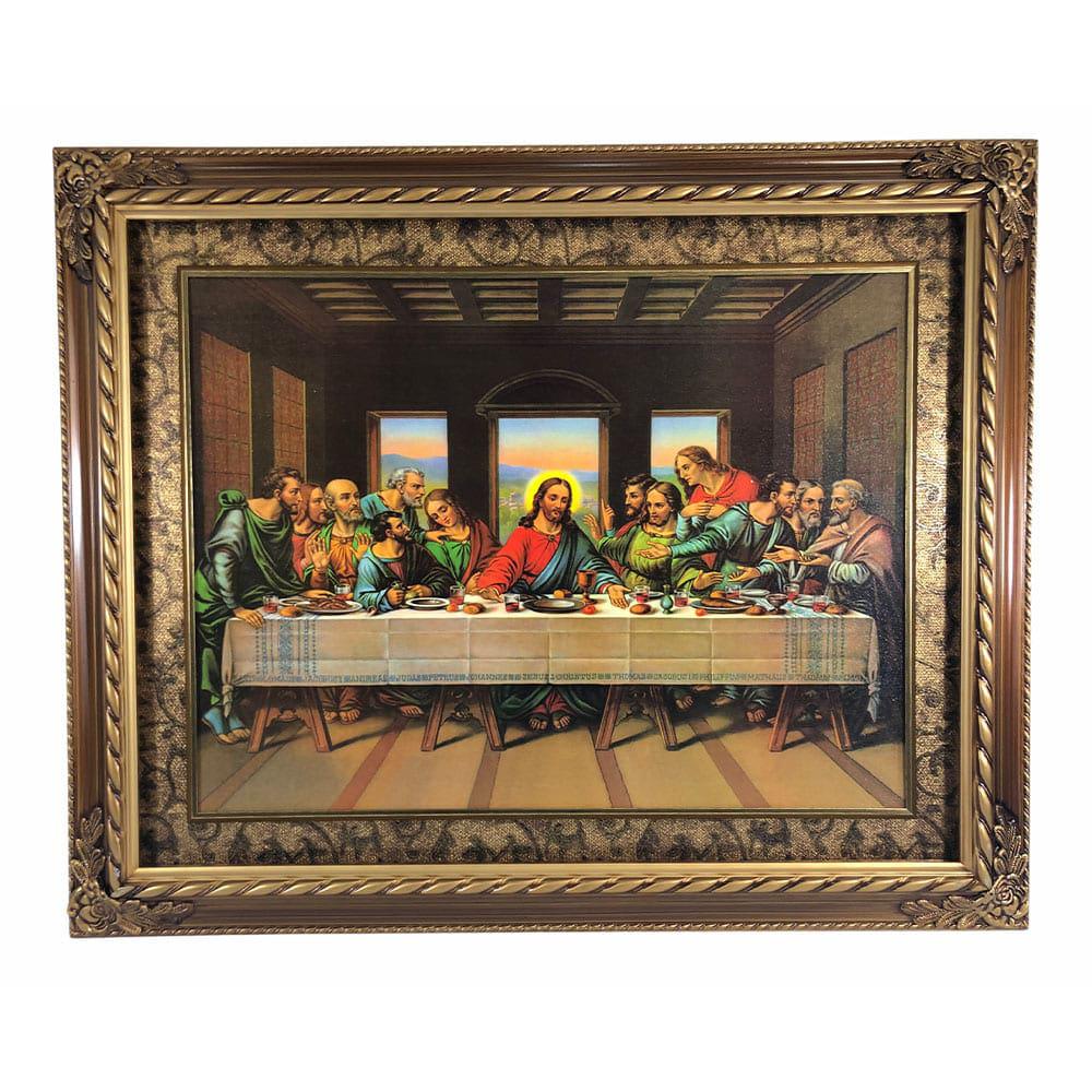 Cuadro con Marco de Madera Elico Última Cena 27" x 33"