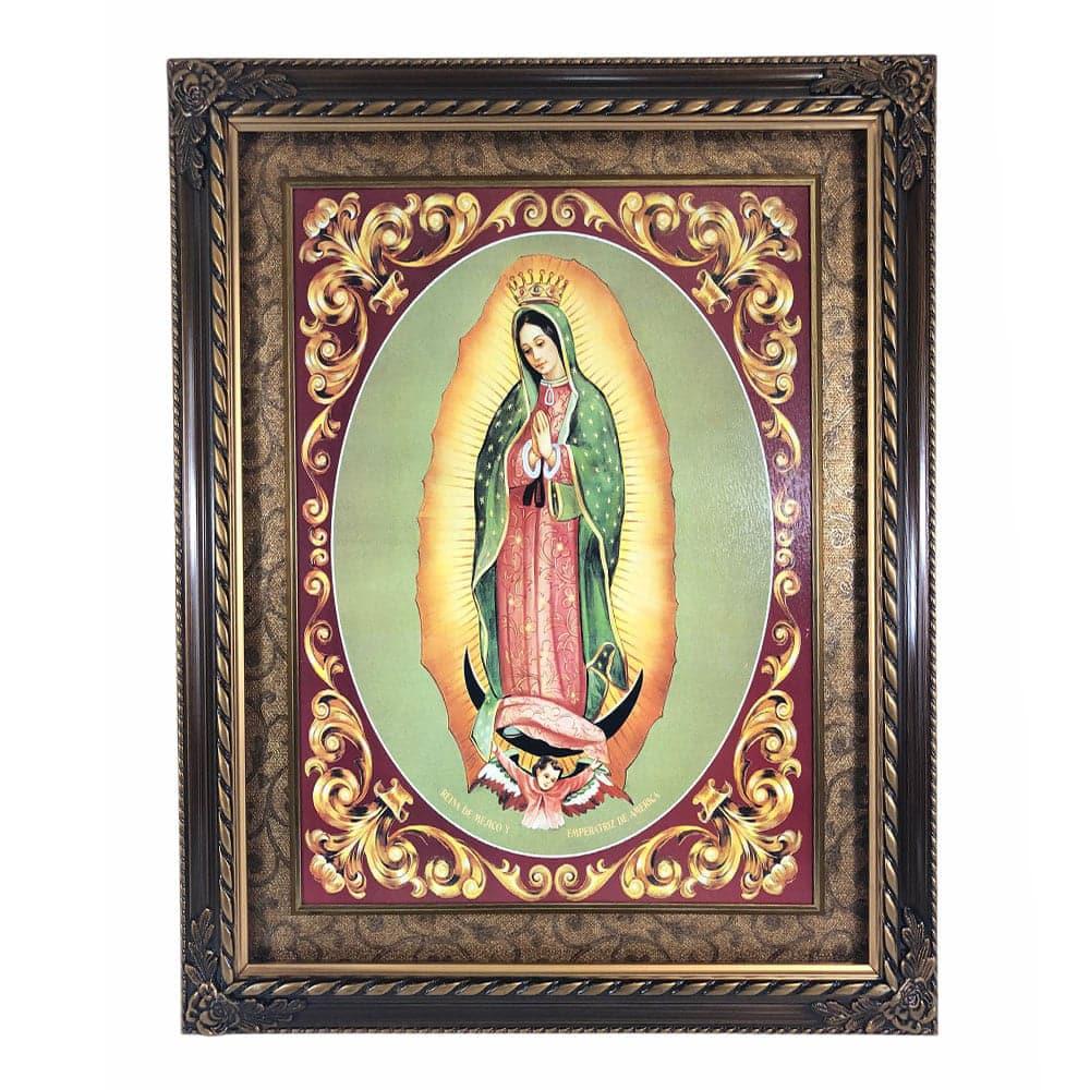 Cuadro Virgen de Guadalupe Con Marco de Madera 27" x 33"