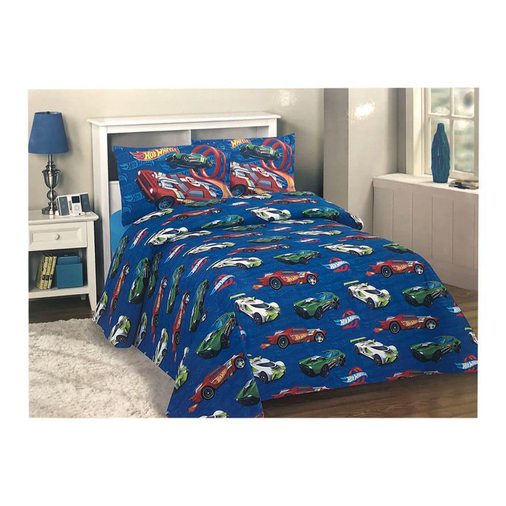 Juego de Sábanas Hot Wheels Mattel Infantil - Twin