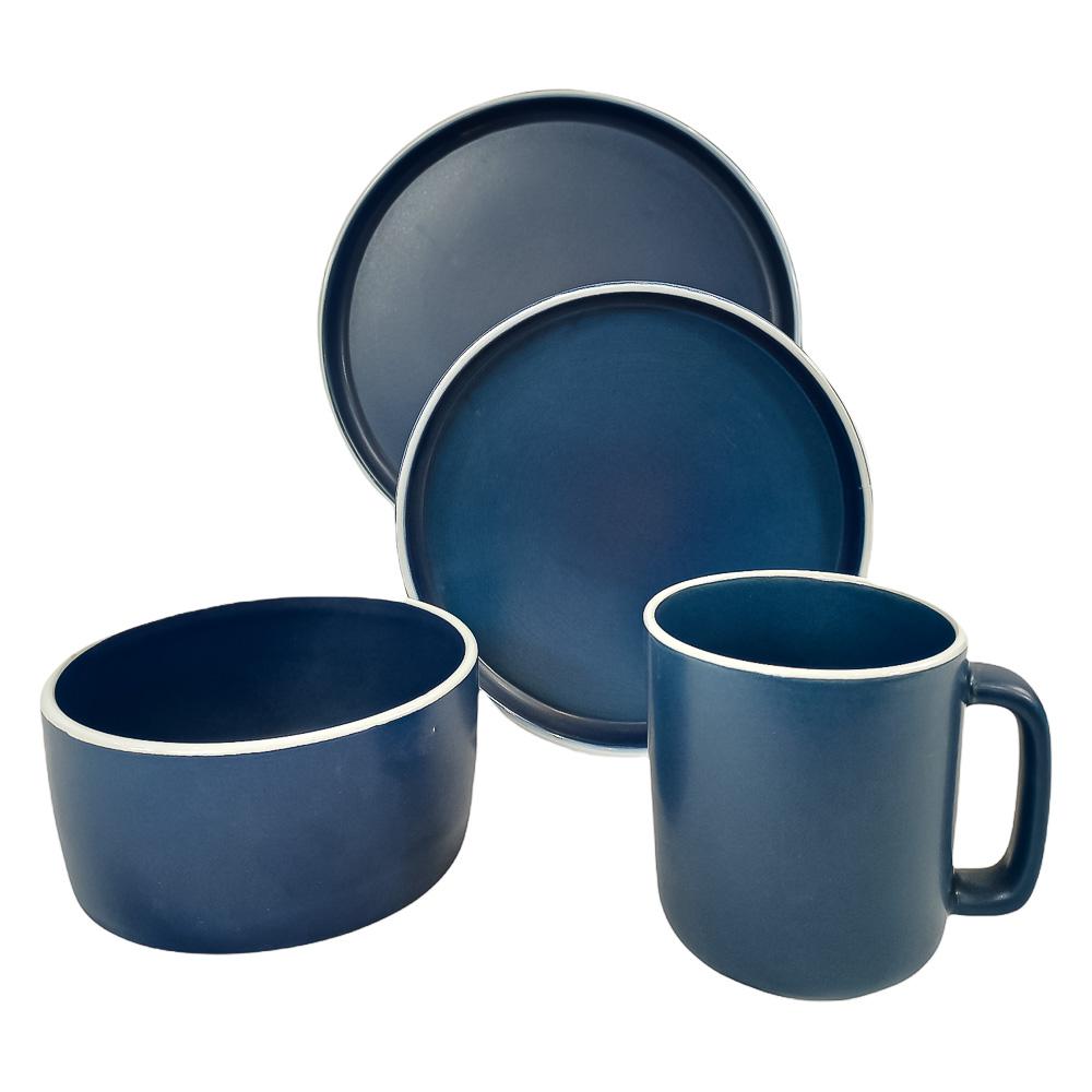 Vajilla de Porcelana York Colbat Ttu Gallery 16 Piezas