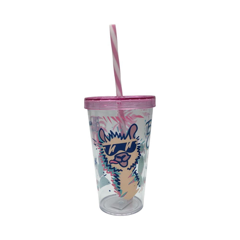 Vaso Acrilico Herevin 22 Oz C/Tapa C/Carrizo