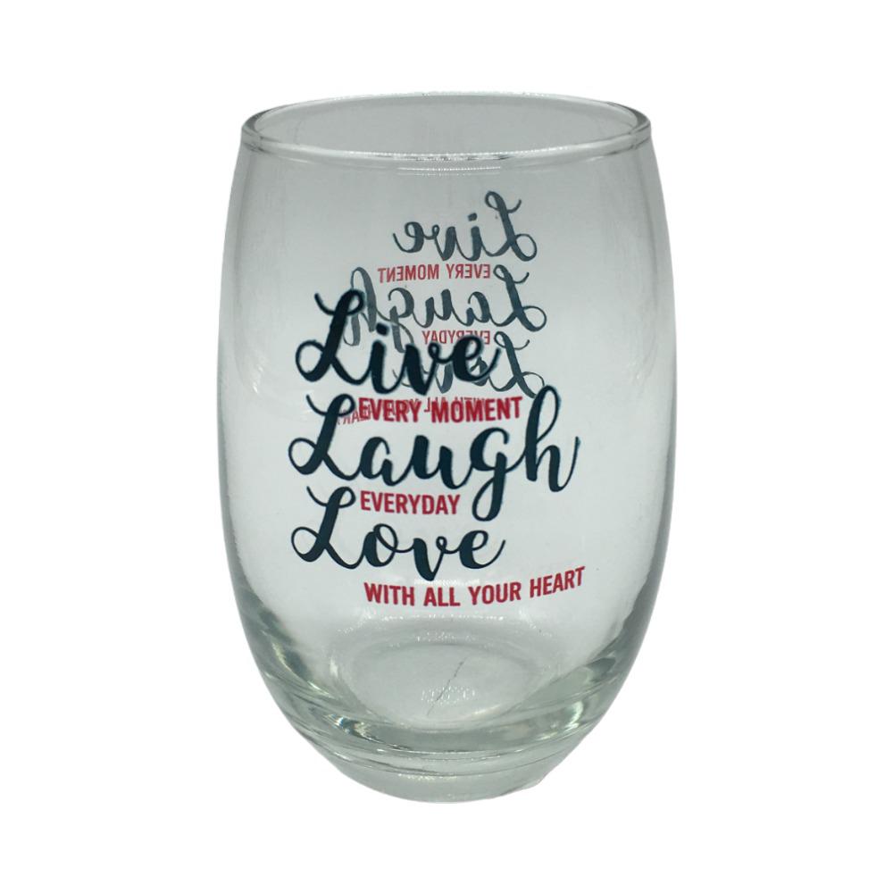 Vaso De Vidrio P/Vino Cristar 15.5Oz Decorado