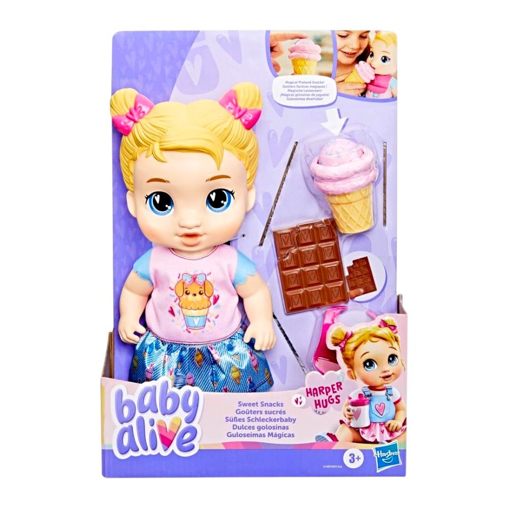Muñeca Bebé Sweet Snacks BLDH Harper / Baby Alive - Baby Alive - Titan.com.pa - 5010996316769