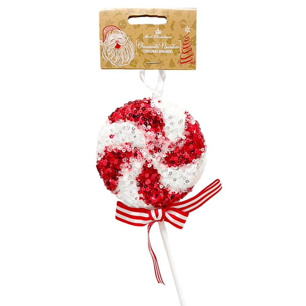 Ornamento Navideño Caramelo / Miro Christmas / 9x26 cm Rojo y Blanco - Miro Christmas - Titan.com.pa - 7450206313962