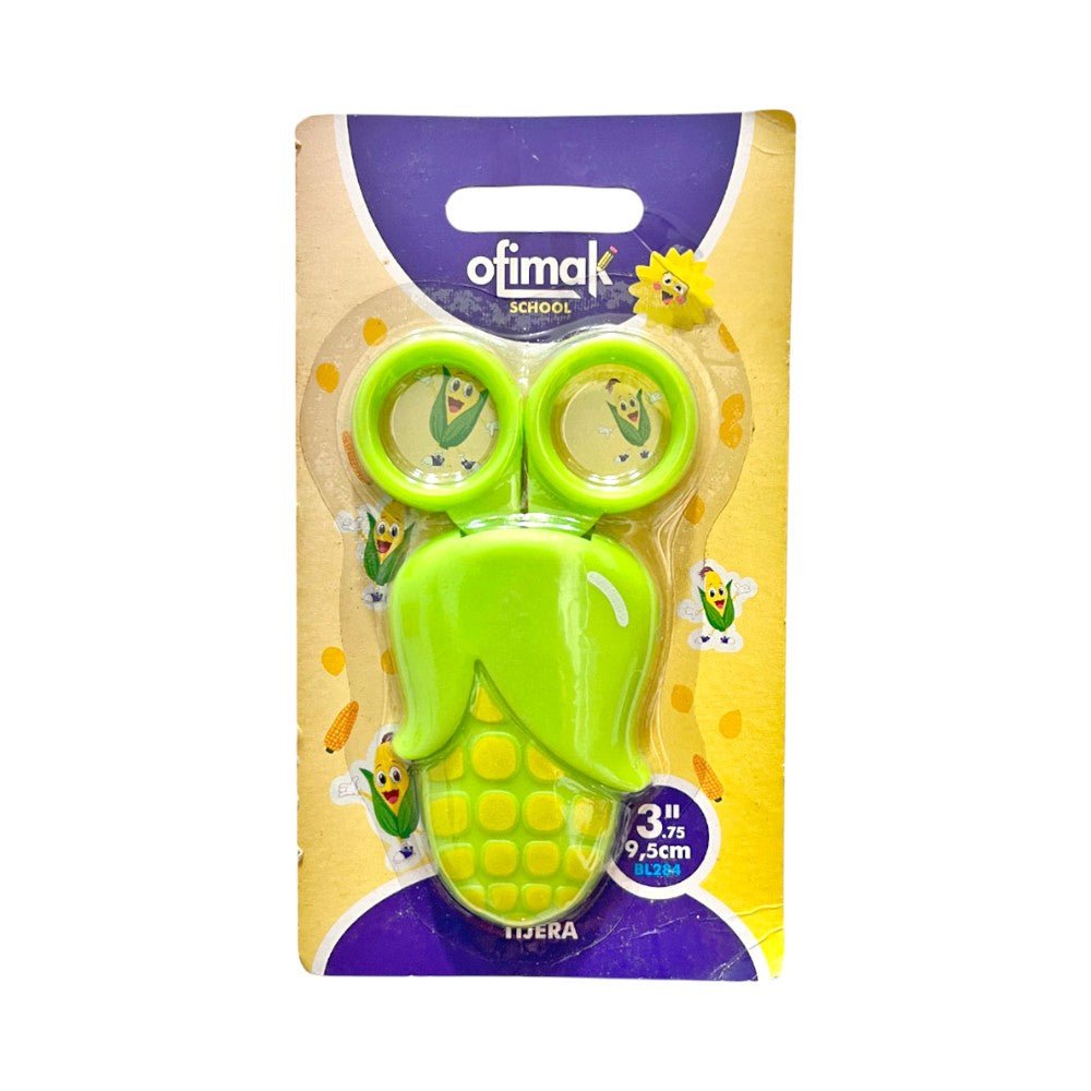 Tijera Escolar Infantil Ofimax de 3" / Diseño de Maíz - Ofimak - Titan.com.pa - 638126960313
