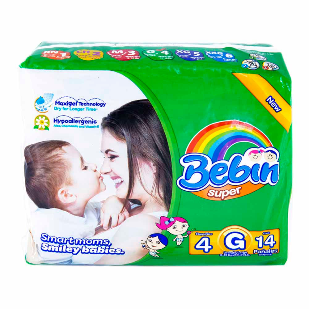Pañales Desechables Bebin Super Grande