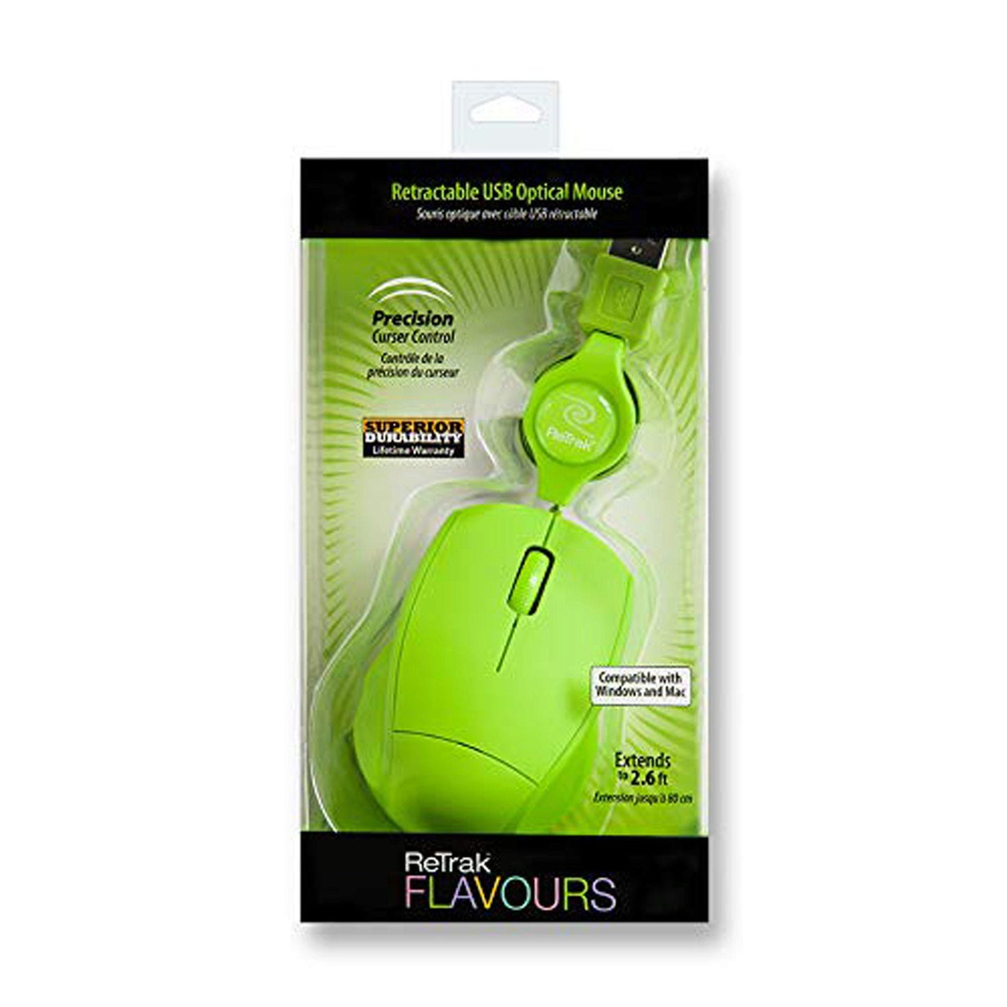Mouse Retráctil Flavours Verde 2.6 Pie