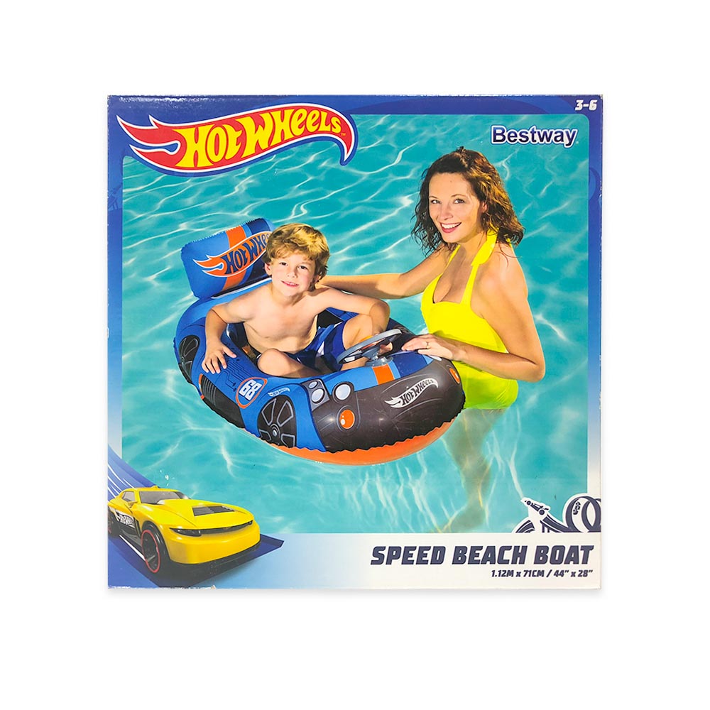Flotador Bestway Forma de Bote Hot Wheels