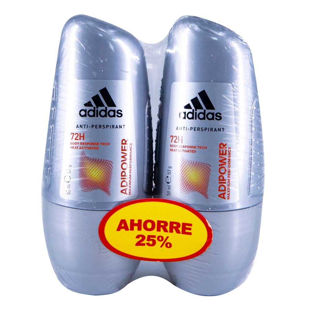 Desodorante Adidas Roll On Adipower Men 2 Unidades